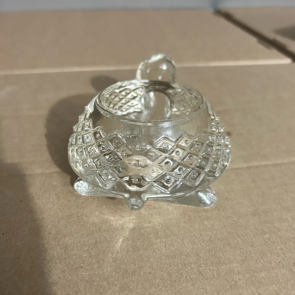 1970’s vintage Avon clear glass turtle -shaped tea light candle holder- - Picture 6 of 8